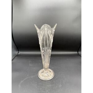 Rare EAPG Bryce Higbee UV Reactive Arched Fleur-de-Lis 11” Vase